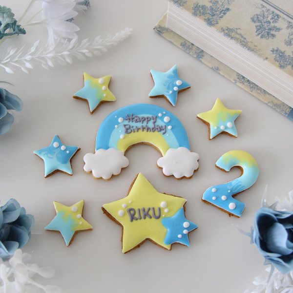 【アイシングクッキー】　誕生日　数字　文字　アルファベット　誕生日ケーキ　飾り