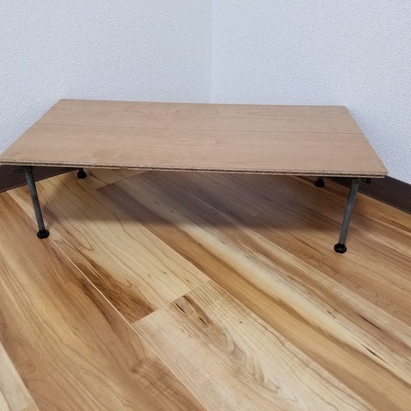 デタッチャブルテーブル、チェリー柄天板&150mm鉄脚セット、ローテーブル、テントテーブル、アウトドアテーブル、キャンプテーブル、組み立て式テーブル、アイアンレッグ