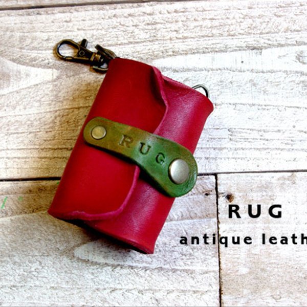 +RUG+antique＆junkレザー*ｷｰｹｰｽ＊redgreen
