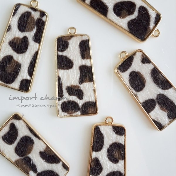 import charm  leopard  4pcs【Ch-167wh】