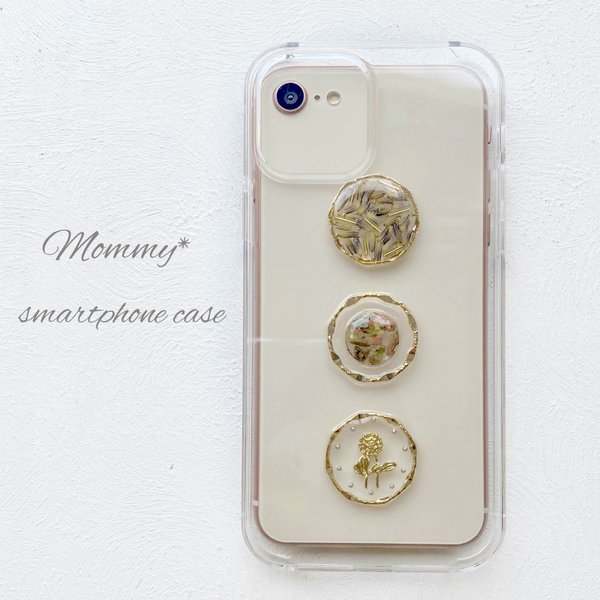【iPhone15シリーズ対応】gold lavender スマホケース/iPhoneケース