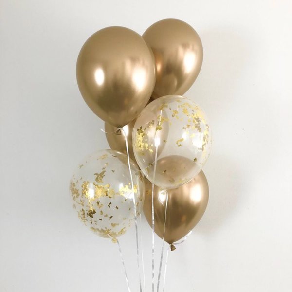 gold balloons 6p