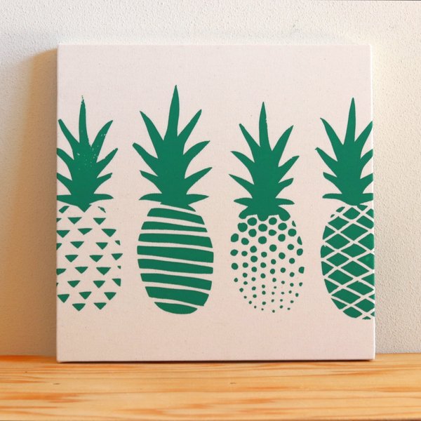 Green Pineapples ファブリック/アートパネル