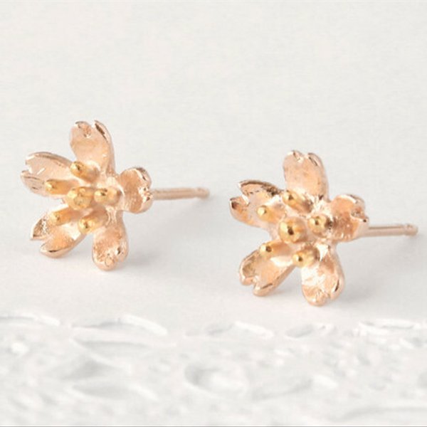 sakura pierce (pinkgold plating＆gold plating) 