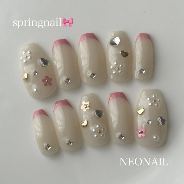 ネイルチップ　ネイル　春ネイル　NEONAIL