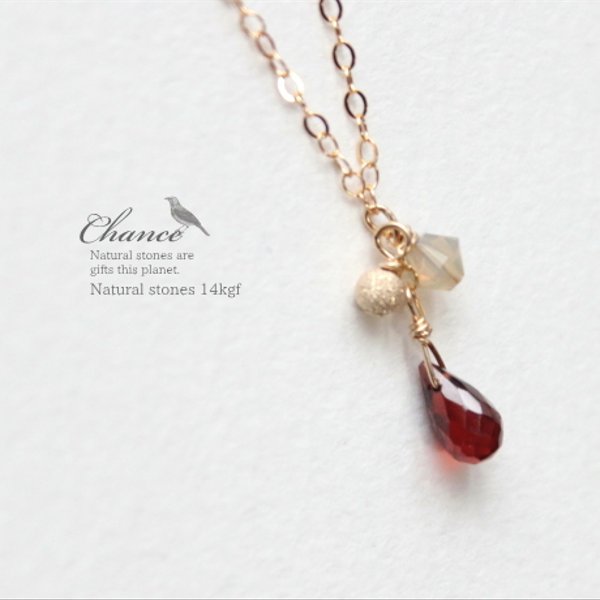 Chance14kgf Necklace Garnet/ネックレス・ガーネット