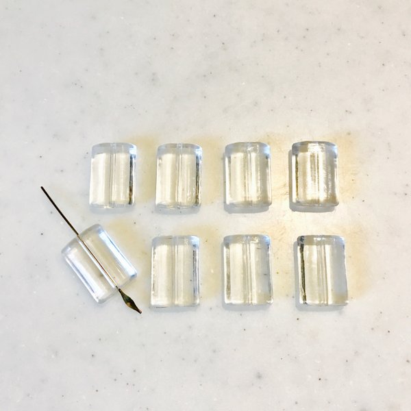 Crystal Rectangle Flat Beads 