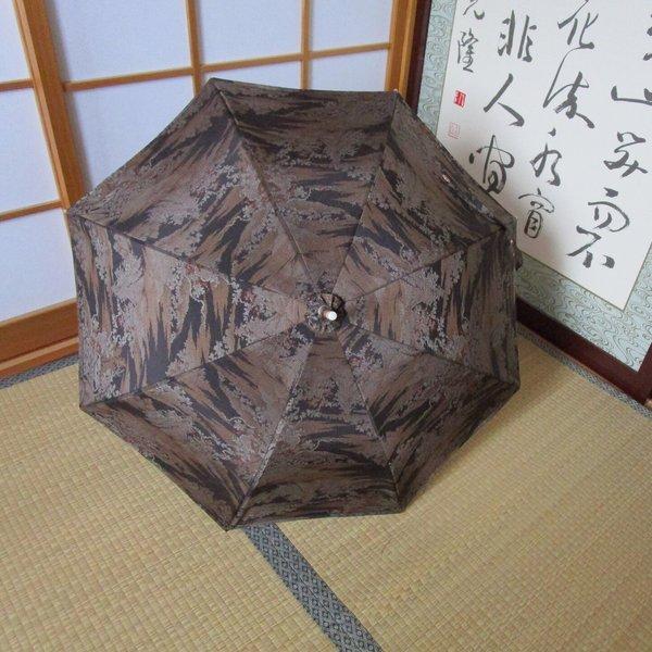 泥染め・紬の着物から日傘（傘袋付き）