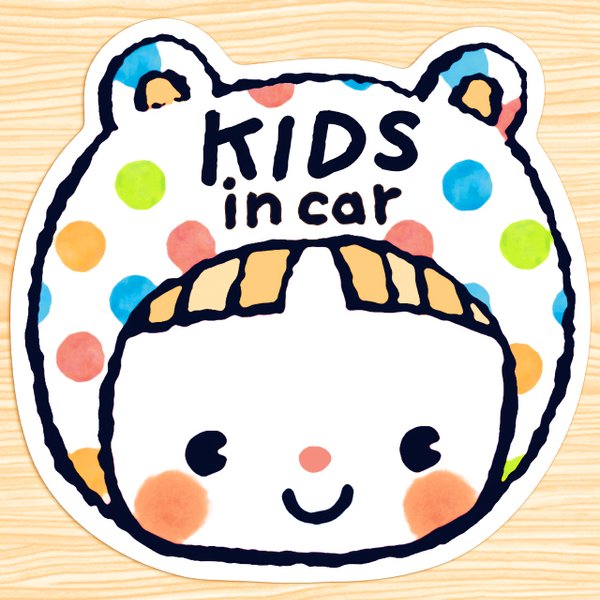 KIDS IN CAR キッズインカー マグネットステッカー(ガムボールパンダちゃん）