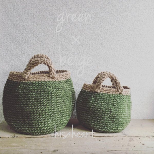 Kさまご予約品。green×beige親子バッグ