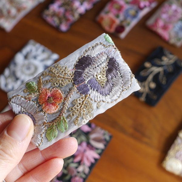 刺繍リボンバレッタ③