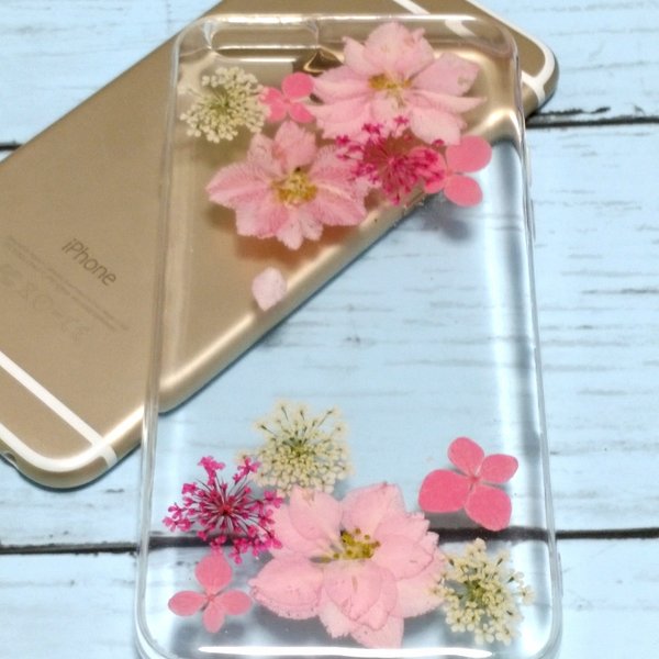 在庫処分 セール♪ 押し花 ケース flower case 【iphone 対応】 F02