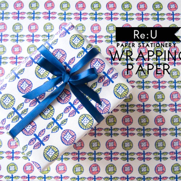 【WRAPPING PAPER】春の花（4枚入り/ラッピングペーパー）