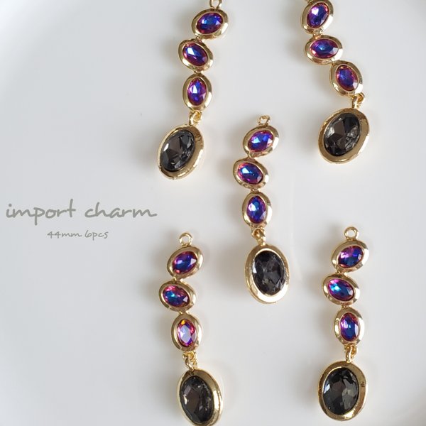 《black》import charm 6pcs【Ch-1059】