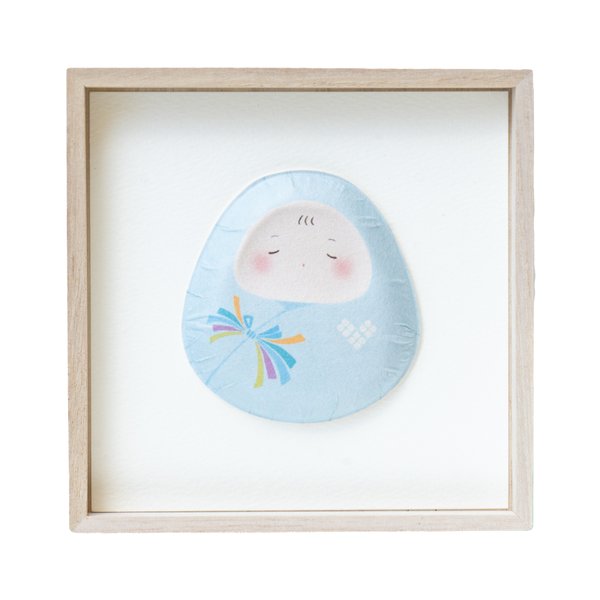 1種飾り　赤ちゃんふくら（和・水色）F01-DA044