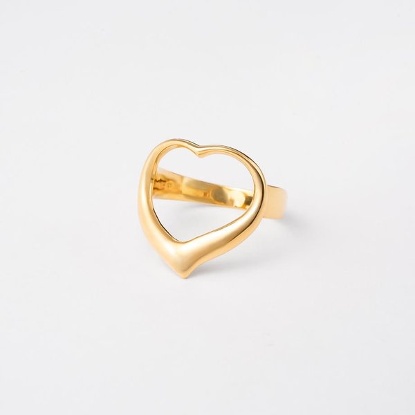 big heart ring / gold
