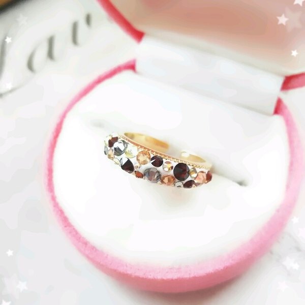 Ring『chocolate☆love』（スワロフスキー）