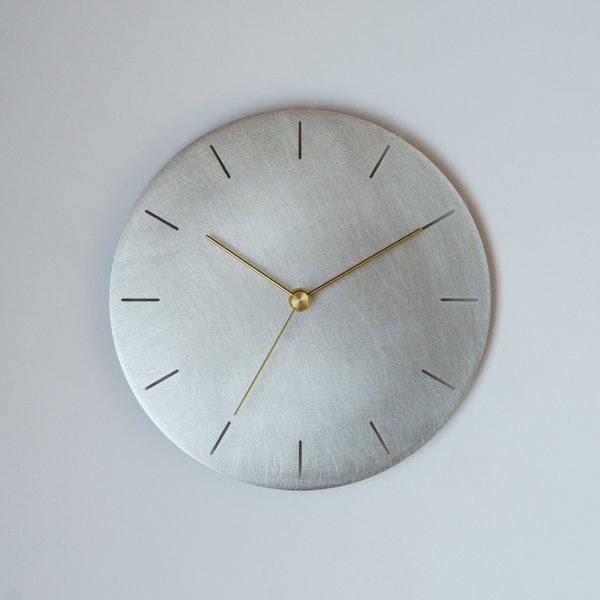 壁掛け時計−タイプ2しるし入り / ステンレス　minimal wall clock <DISK-type2 sign> / stainless