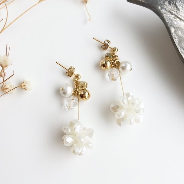 sparkling pearl beads ピアス／イヤリング