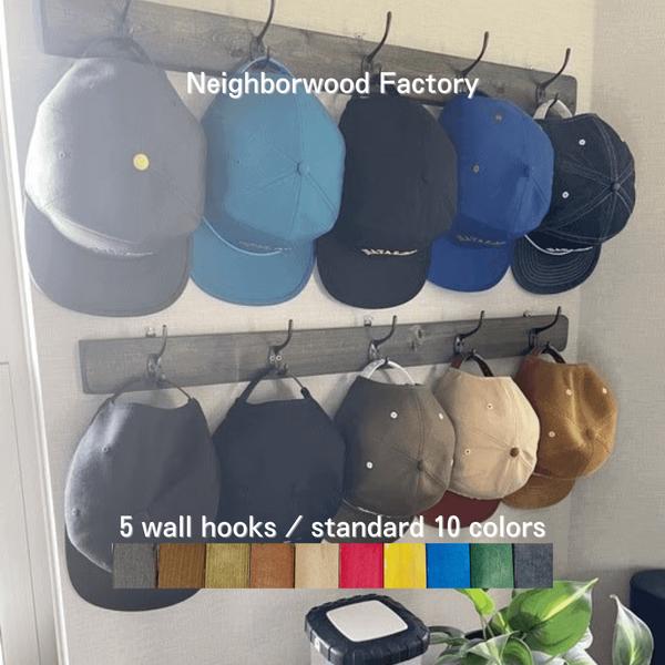 5 wall hooks／standard 10colors／壁掛けフック 画鋲設置可／wall storage（ウォールフック 壁面収納 帽子掛け バッグ掛け  コート掛け 玄関収納 リビング収納）