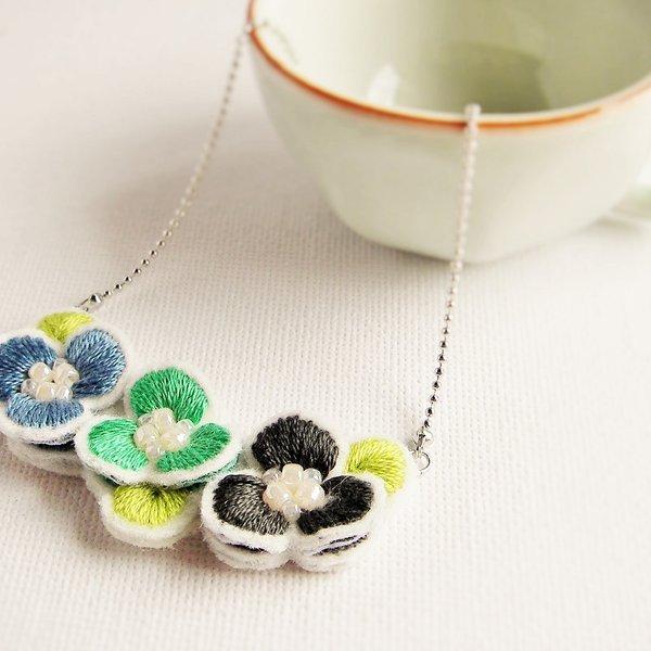 【受注生産】flower connect necklace 004