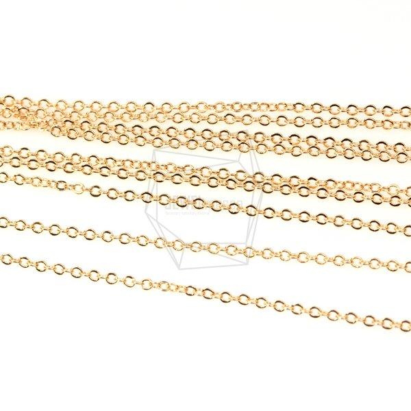 CHN-001-G【10m】ネックレスチェーン,235sf, Chain,shiny gold plated