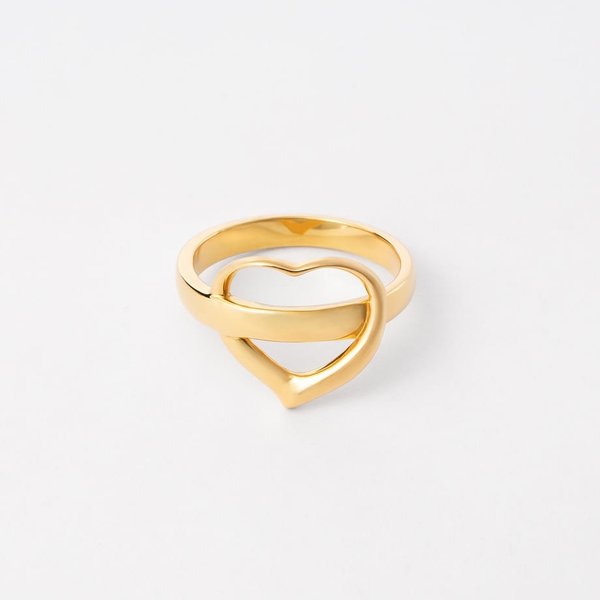 heart arrow ring / gold