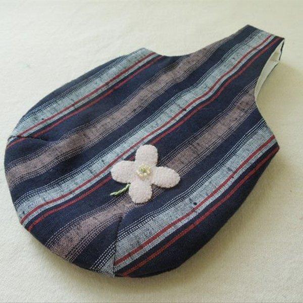 遠州綿紬のミニワンハンドルバッグ
