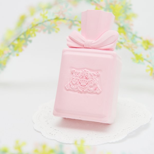 アロマフレグランスストーン　香水瓶型（ピンク）