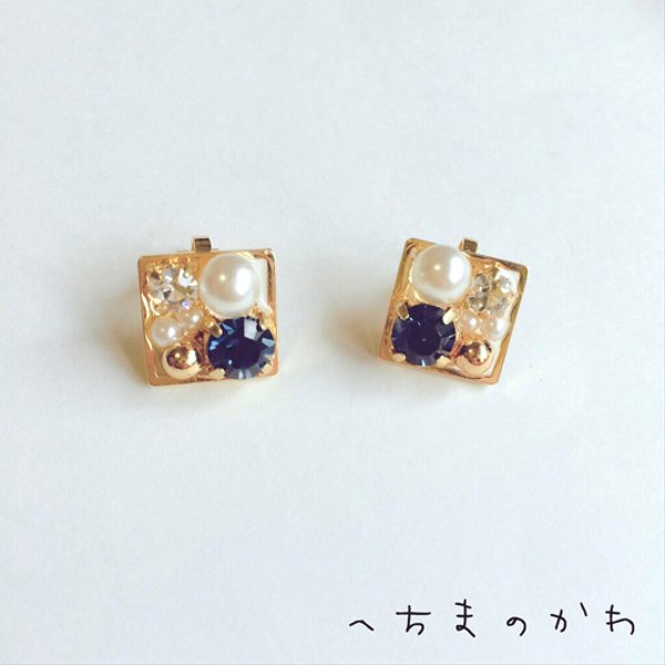 midnight square／イヤリングorピアス