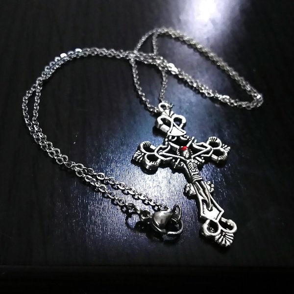 【選べる】 ストーン付 十字架のネックレス