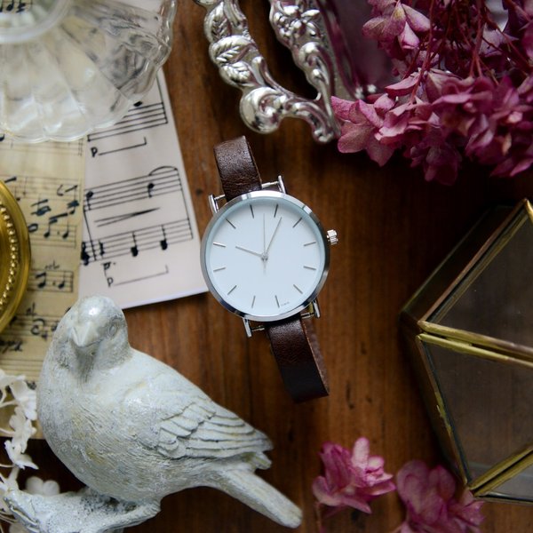 【売り切りセール】アンティーク調で可愛い腕時計 ダークブラウン レディース 革ベルト  オシャレ 時計 レディース 防水 レトロ  誕生日 プレゼント 女性　