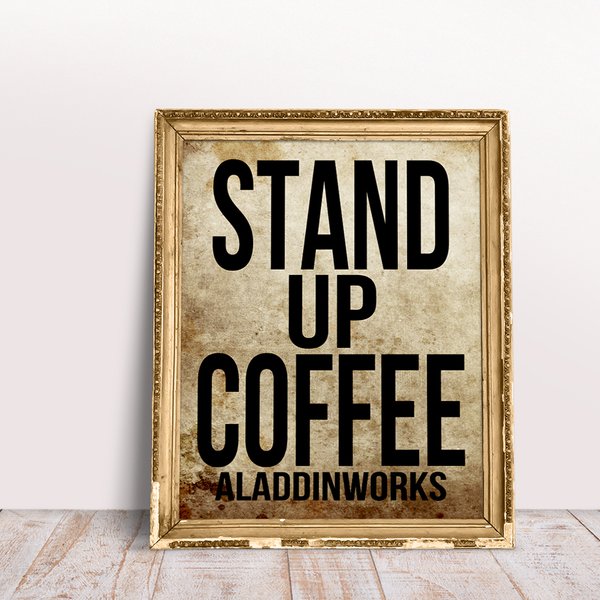 STAND UP COFFEE(ﾍﾞｰｼﾞｭ) ポスター