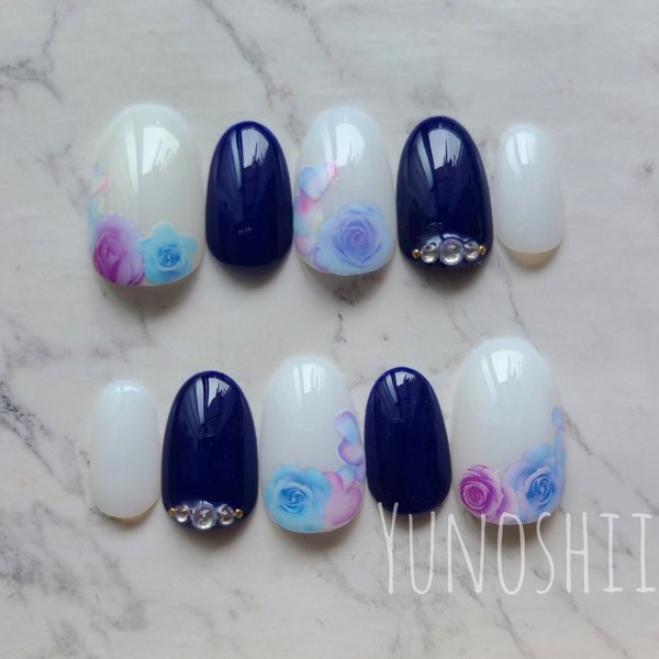 Rose Nail Blue×Azure