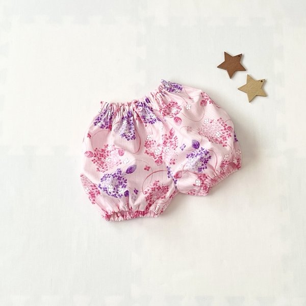 紫陽花ピンク90･夏用かぼちゃパンツ 