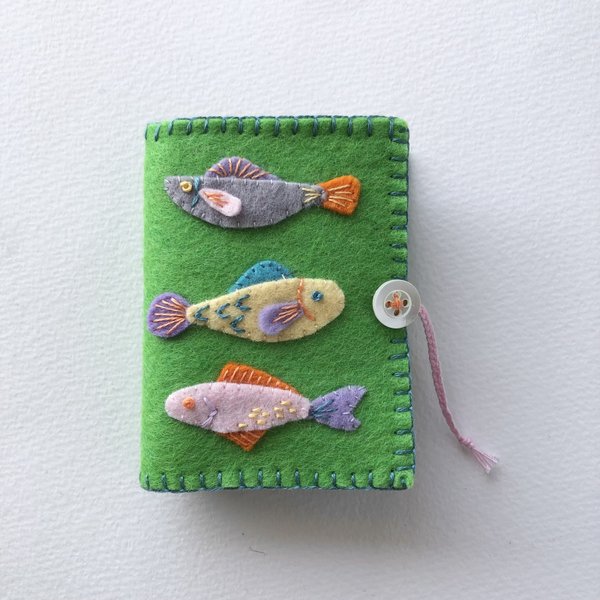 ニードルブック ーNeedle Bookー「魚たち・緑」