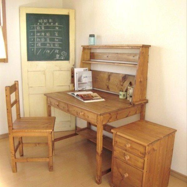 #新作・入学# STUDY DESK pine　three-piece set　/　 学習机３点セット