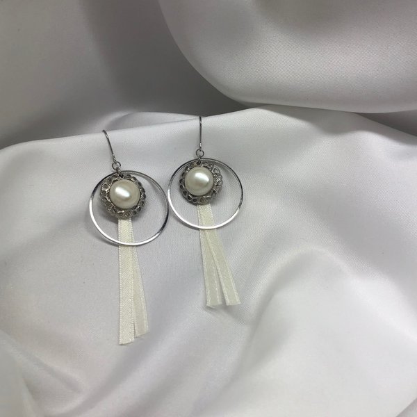 ペール  ...ivory pearl button&ribbon design P/E...