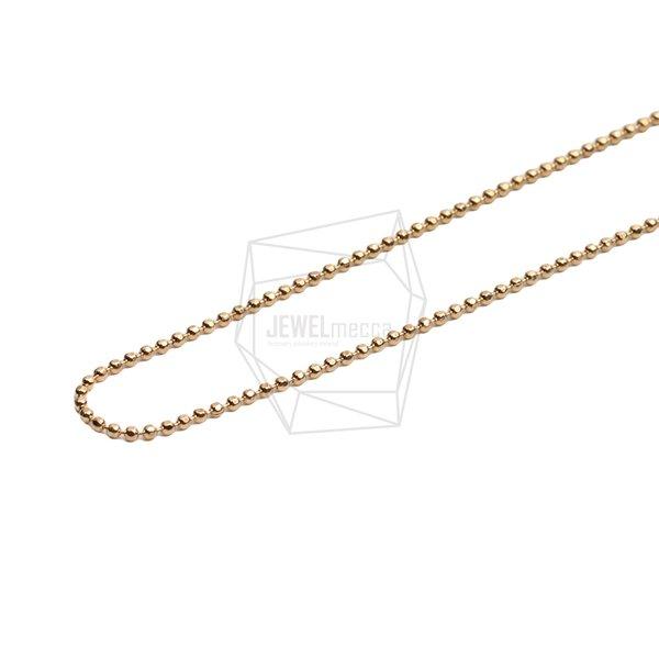 CHN-088-G【2個入り】ボールネックレスチェーン,Ball Chain for necklace/45.5cm