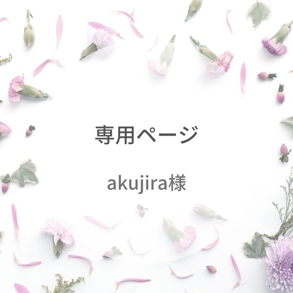 《akujira様》専用ページ