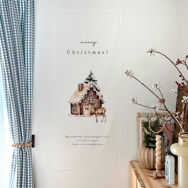 ＊完売＊【即納】いいね♡×100越え ˊ˗ Christmas House of candy tapestry クリスマス お菓子の家 タペストリー クリスマスタペストリー　バースデータペストリー