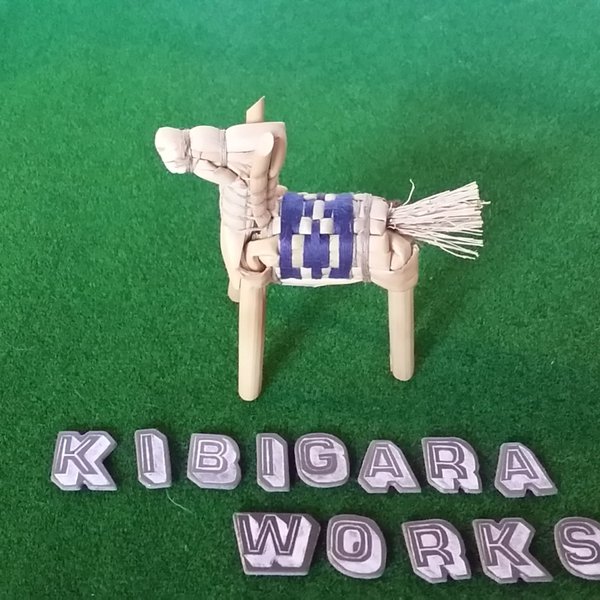 KIBIGARA animal　イロドリ馬　藍色