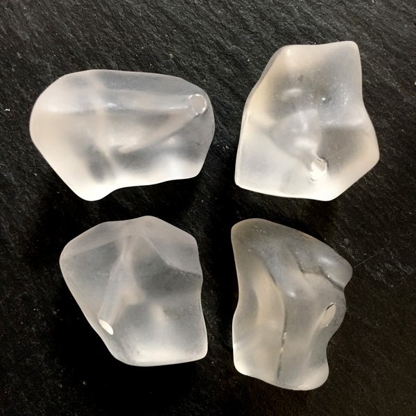 4PCS IMPORT ICE ACRYLIC CLEAR BEADS アクリルビーズ インポート カット かき氷 ごおり アイス 透明 方 角