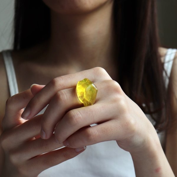 yellow ガラス リング glass ring