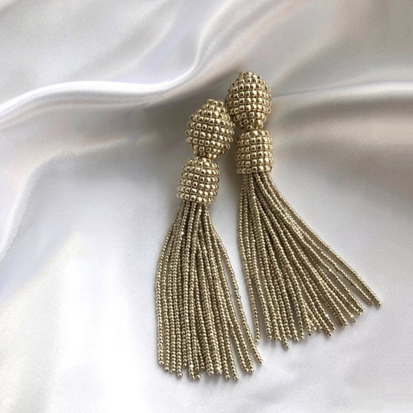 Charlotte Beads tassel ピアス/イヤリング【Gilver】　【STELLA】