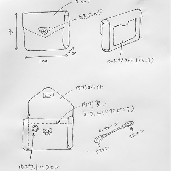 【も様オーダー】フルオーダーコンパクトウォレット