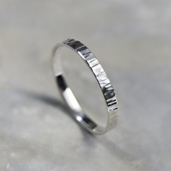 縦槌目 シルバーシンフラットリング 2.5mm幅 VERTICAL｜SILVER RING｜718