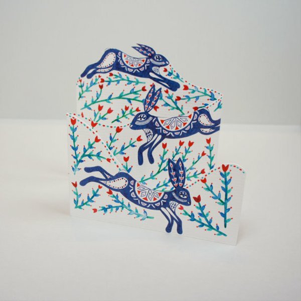 再販★Three Layered Folding Card - Lepus Timidus