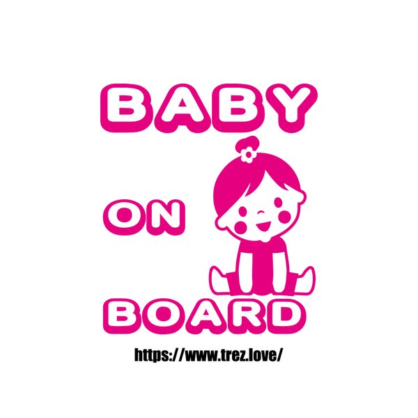 全10色 BABY ON BOARD GIRL ステッカー 