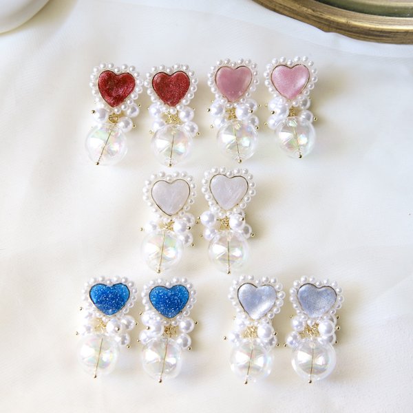 ハートバブル♡ ピアス/イヤリング